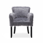 Faux Sheepskin Grey Tub Chair