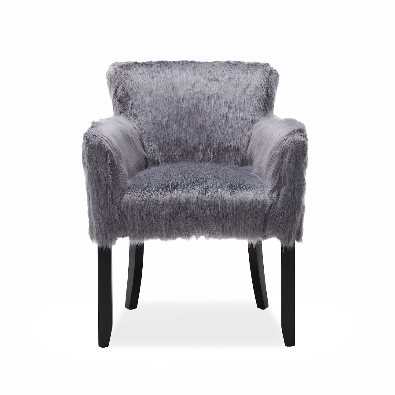 Faux Sheepskin Grey Tub Chair