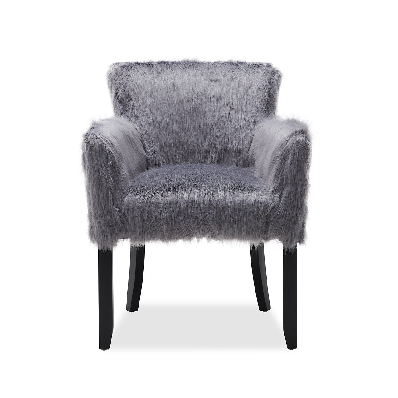 Faux Sheepskin Grey Tub Chair