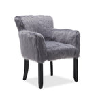 Faux Sheepskin Grey Tub Chair