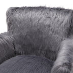 Faux Sheepskin Grey Tub Chair