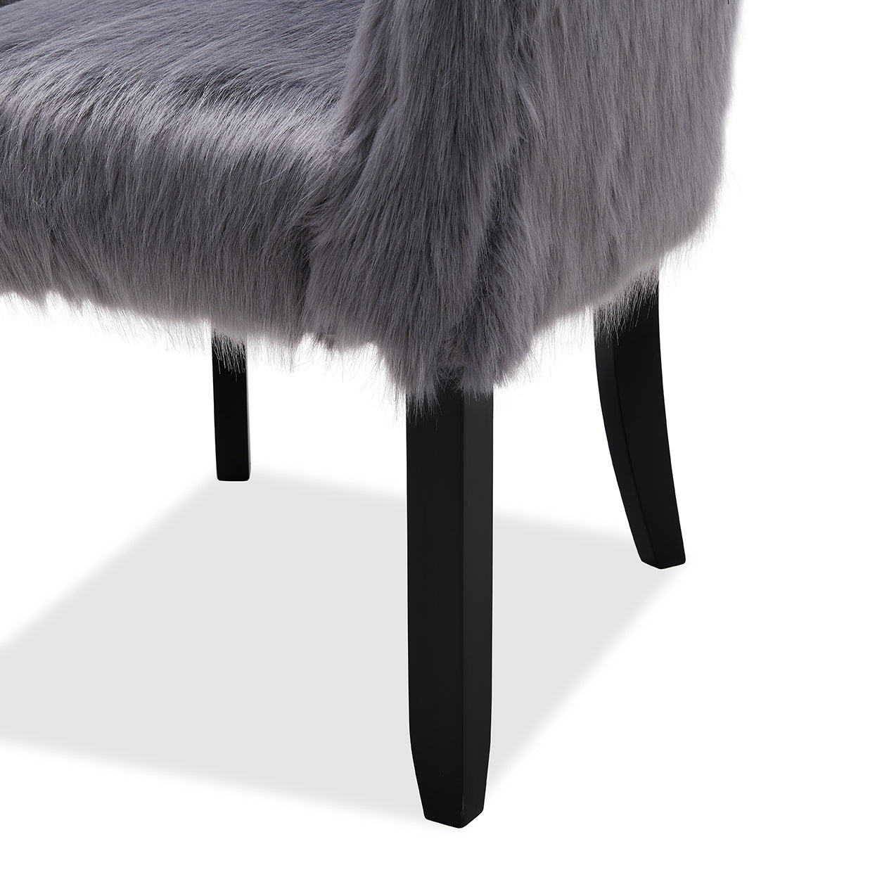 Faux Sheepskin Grey Tub Chair