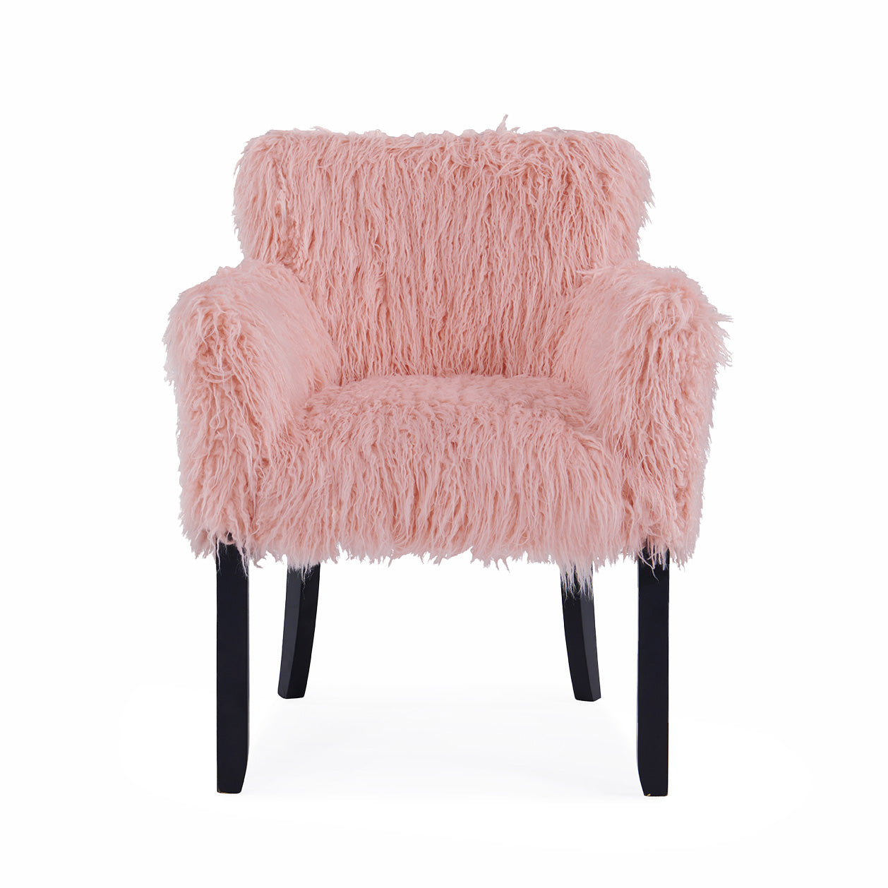 Faux Sheepskin Pink Tub Chair