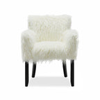 Faux Sheepskin White Tub Chair