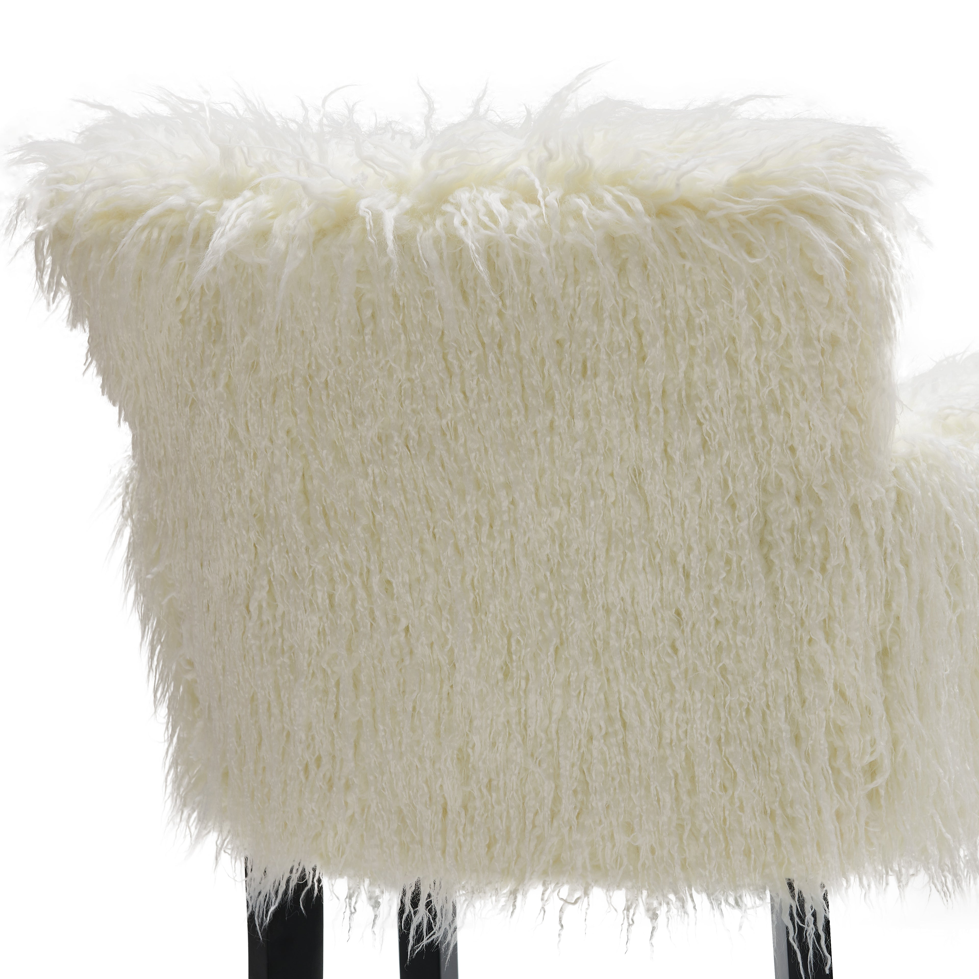 Faux Sheepskin White Tub Chair