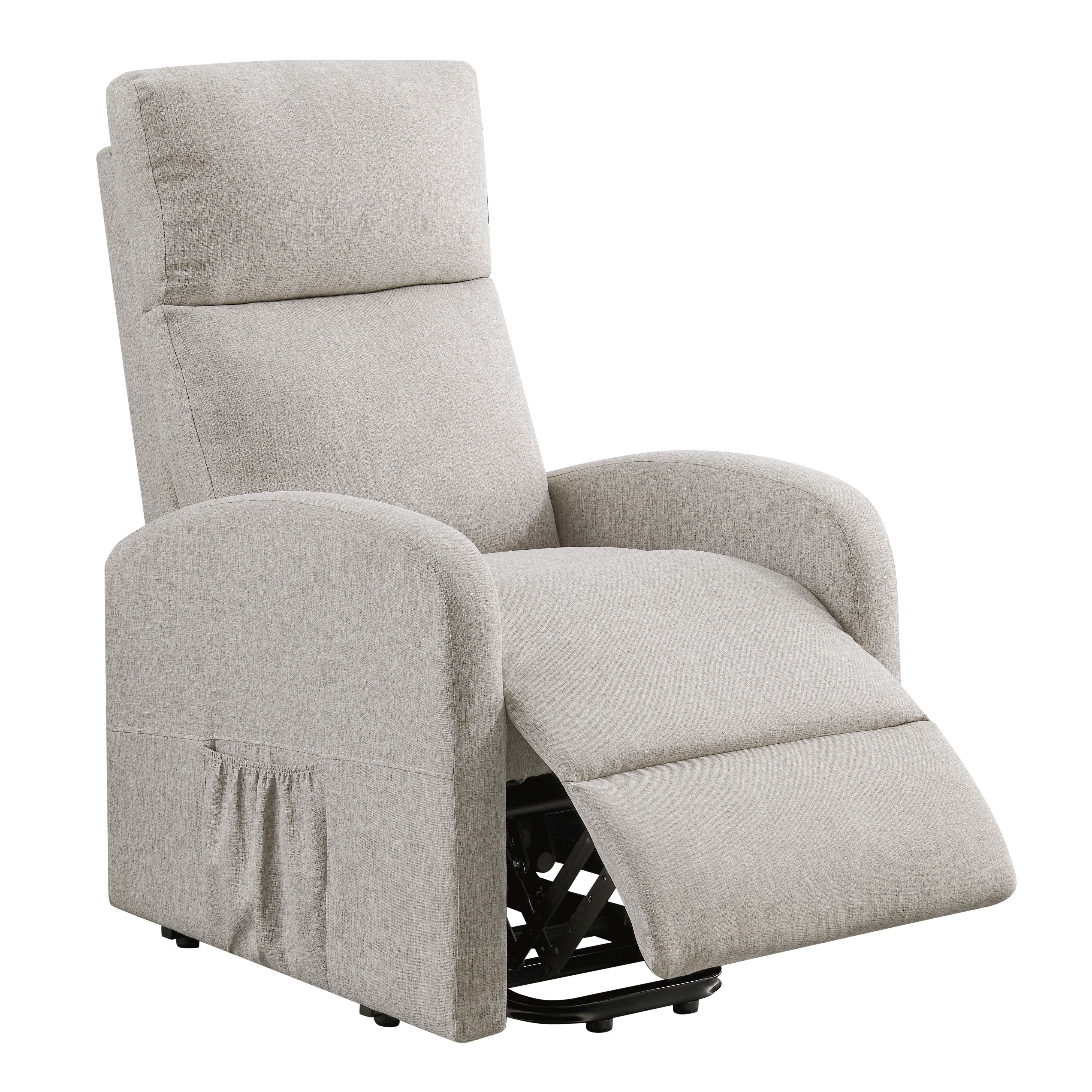 Barker Lift & Tilt Cream Recliner Chair (Dual Motor)