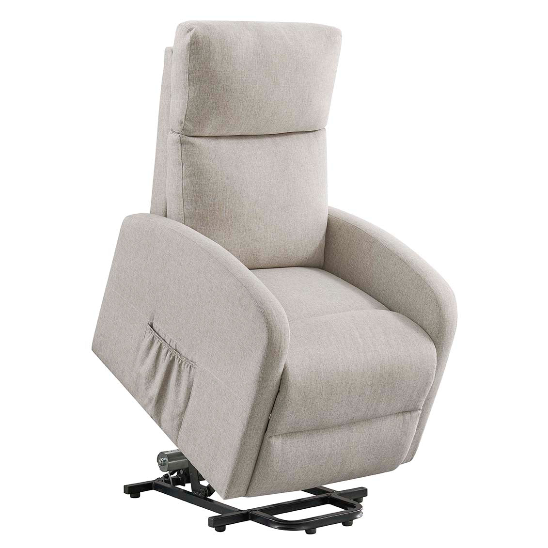 Barker Lift & Tilt Cream Recliner Chair (Dual Motor)