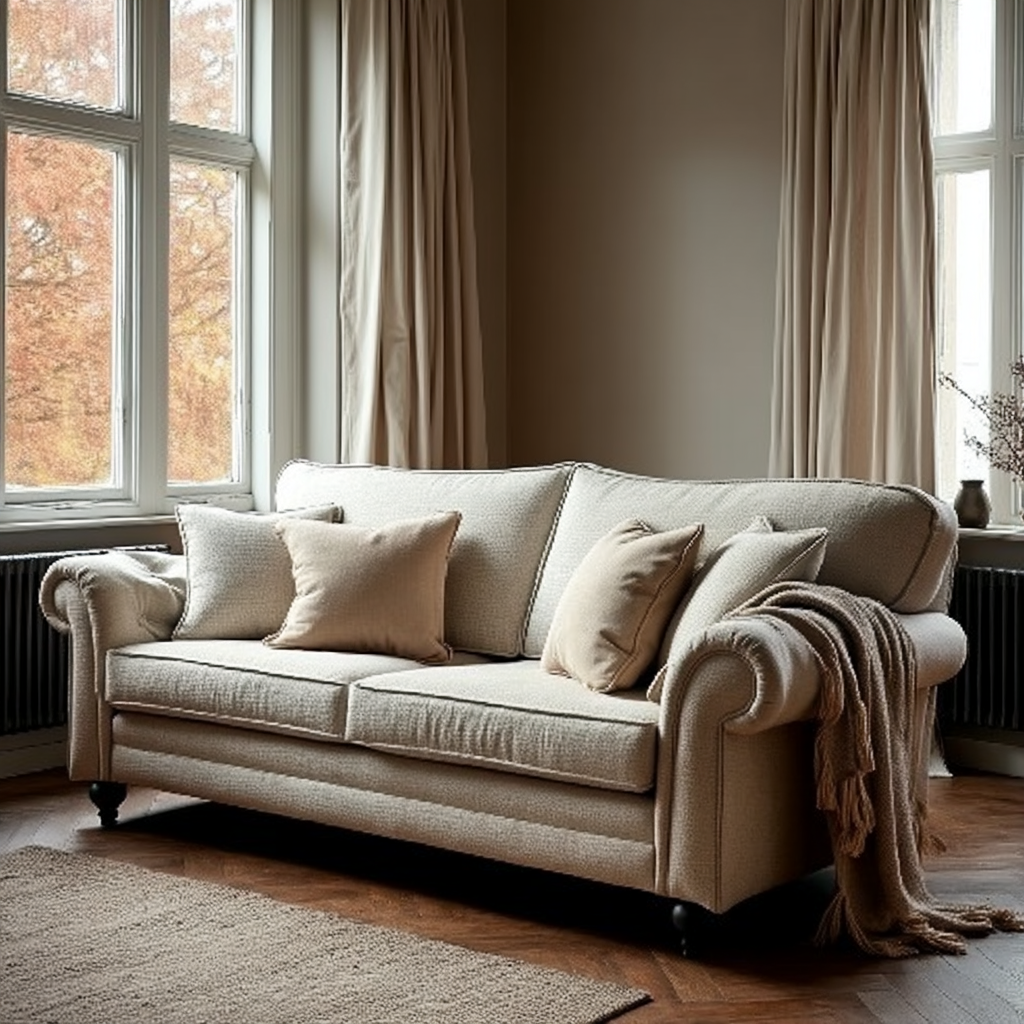 Chelsea 3 Seater Cream Sofa