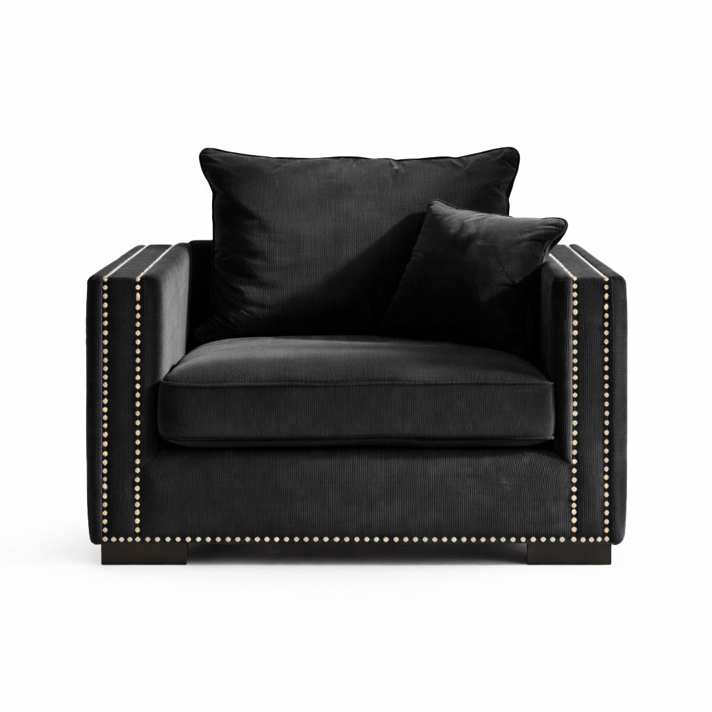 Moscow Black Velvet Chair