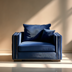 Moscow Blue Velvet Chair