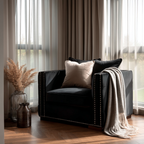 Moscow Black Velvet Chair