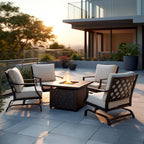 Stamford Outdoor Fire Pit & 4 Chairs Set