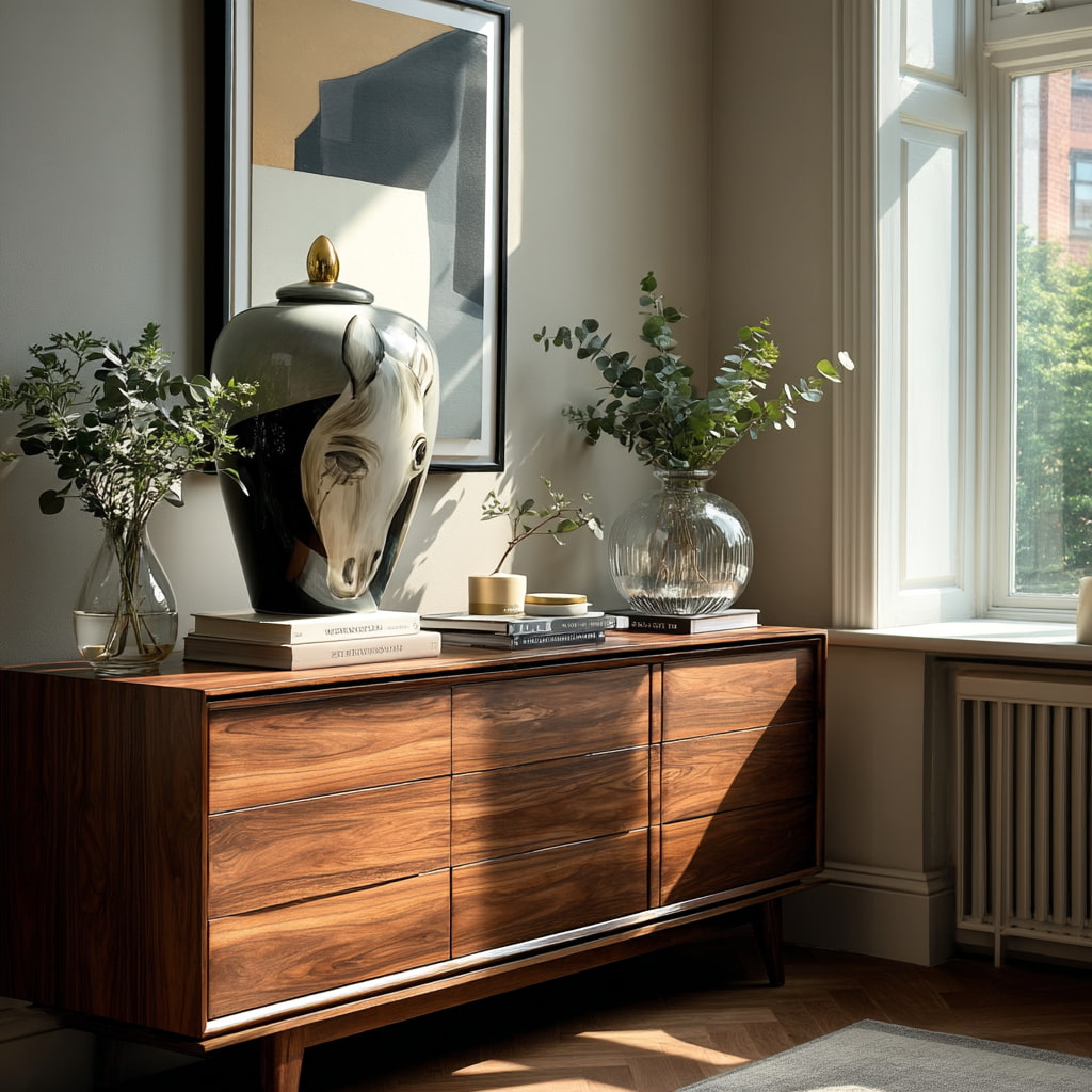 Ceramic Hand painted Horse Vase