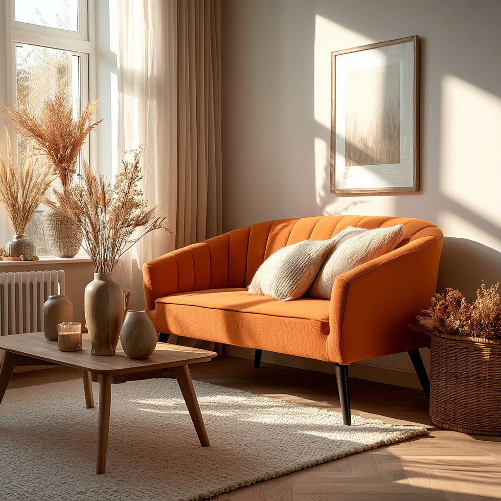 Arlo Mustard Velvet 2 Seater Sofa