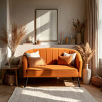 Arlo Mustard Velvet 2 Seater Sofa