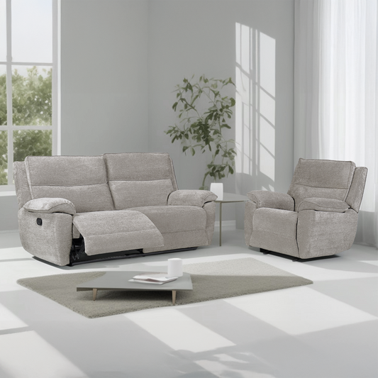 Midtown Recliner Chair in Light Grey