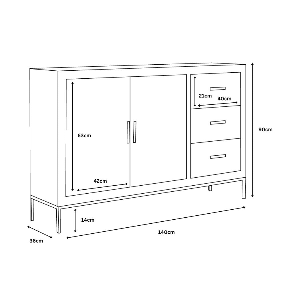 Brixton Black Sideboard