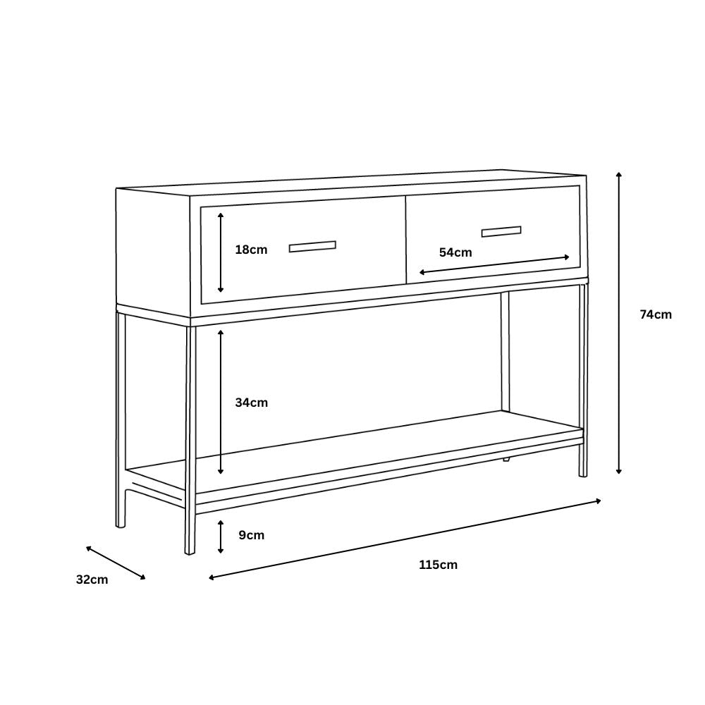Brixton Black Console Table