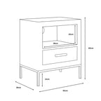 Brixton Black 1 Drawer End Table