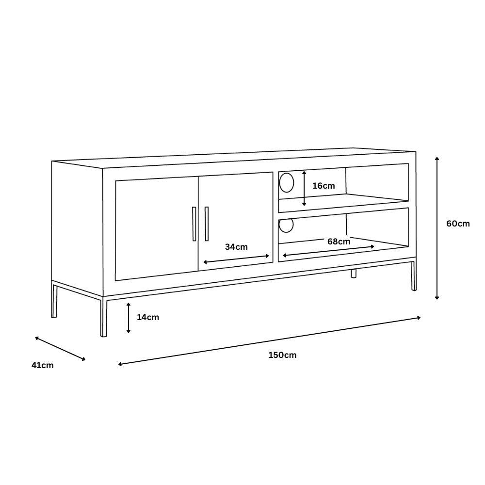 Brixton Black TV Unit