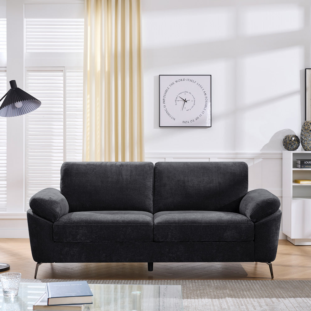 Camden 3 Seater in Black
