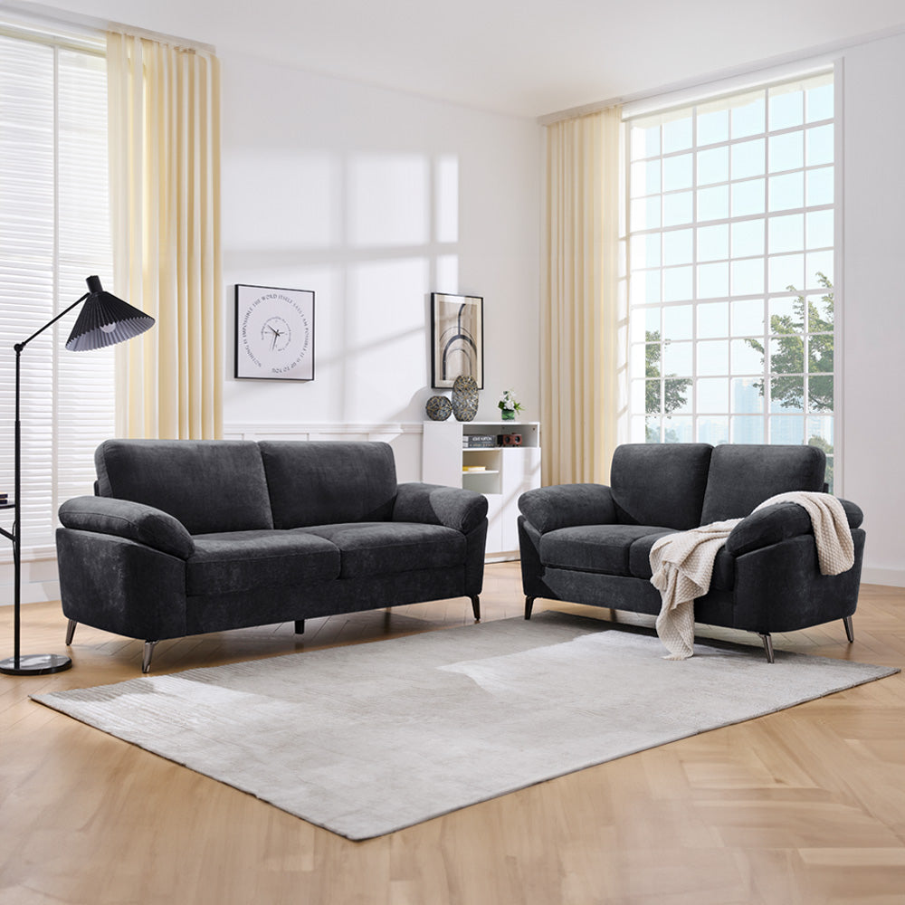 Camden 3 Seater in Black