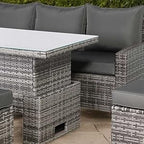 Henley 5pcs Corner Outdoor Dining Set-Grey