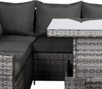 Henley 5pcs Corner Outdoor Dining Set-Grey
