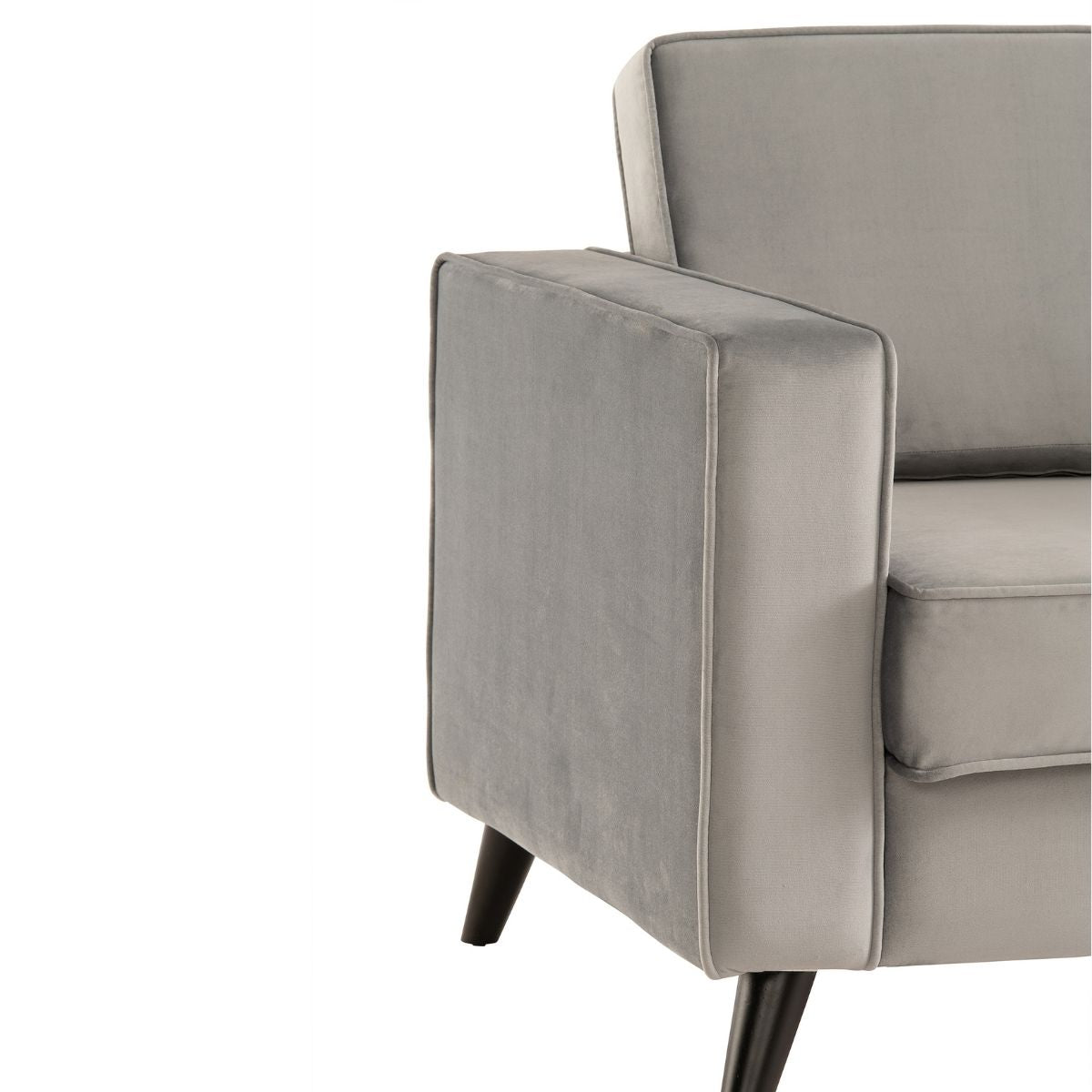 Cara Grey Velvet Armchair