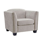 Dawson Studded Cream Armchair