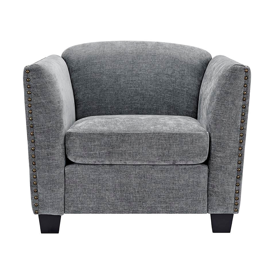 Dawson Studded Grey Armchair