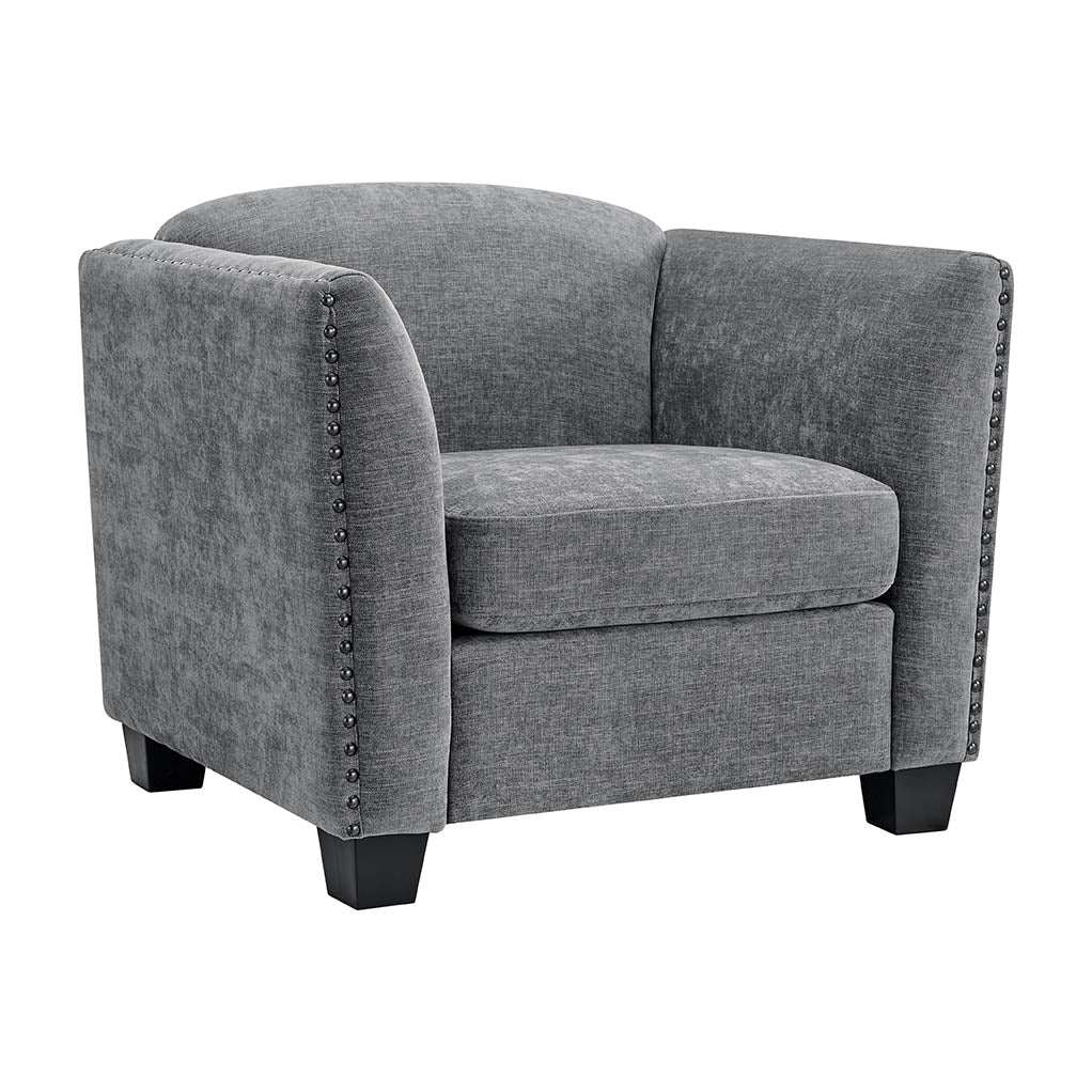 Dawson Studded Grey Armchair