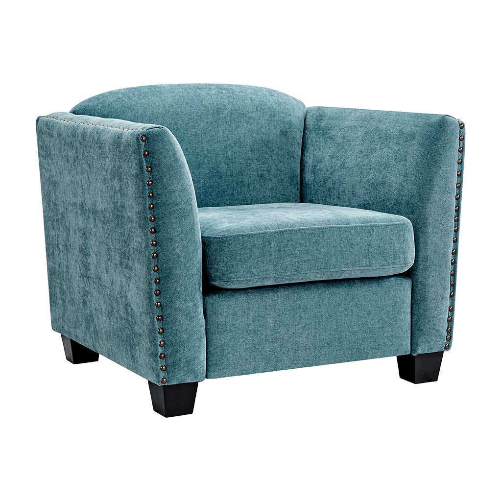 Dawson Studded Teal Armchair