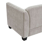 Dawson Studded 3 Seater Cream Sofa
