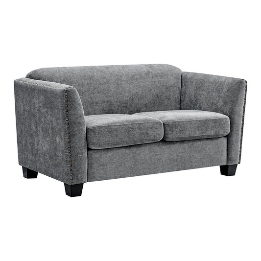 Dawson Studded 2 Seater Grey Sofa