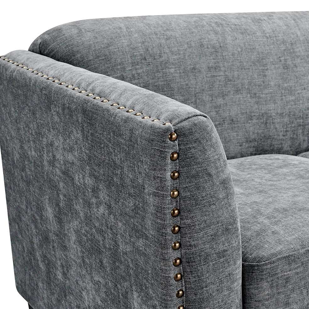 Dawson Studded Grey Armchair