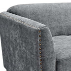Dawson Studded 2 Seater Grey Sofa