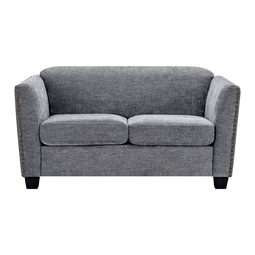 Dawson Studded 2 Seater Grey Sofa