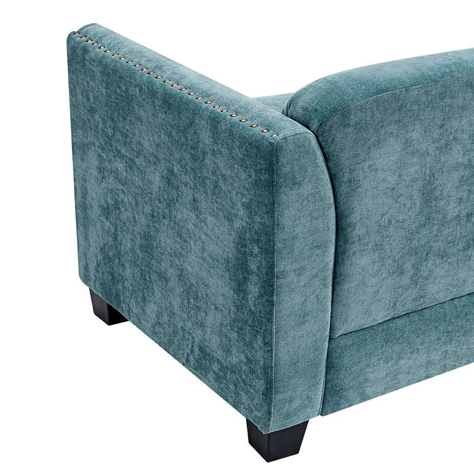 Dawson Studded Teal Armchair