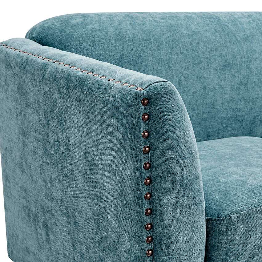 Dawson Studded Teal Armchair