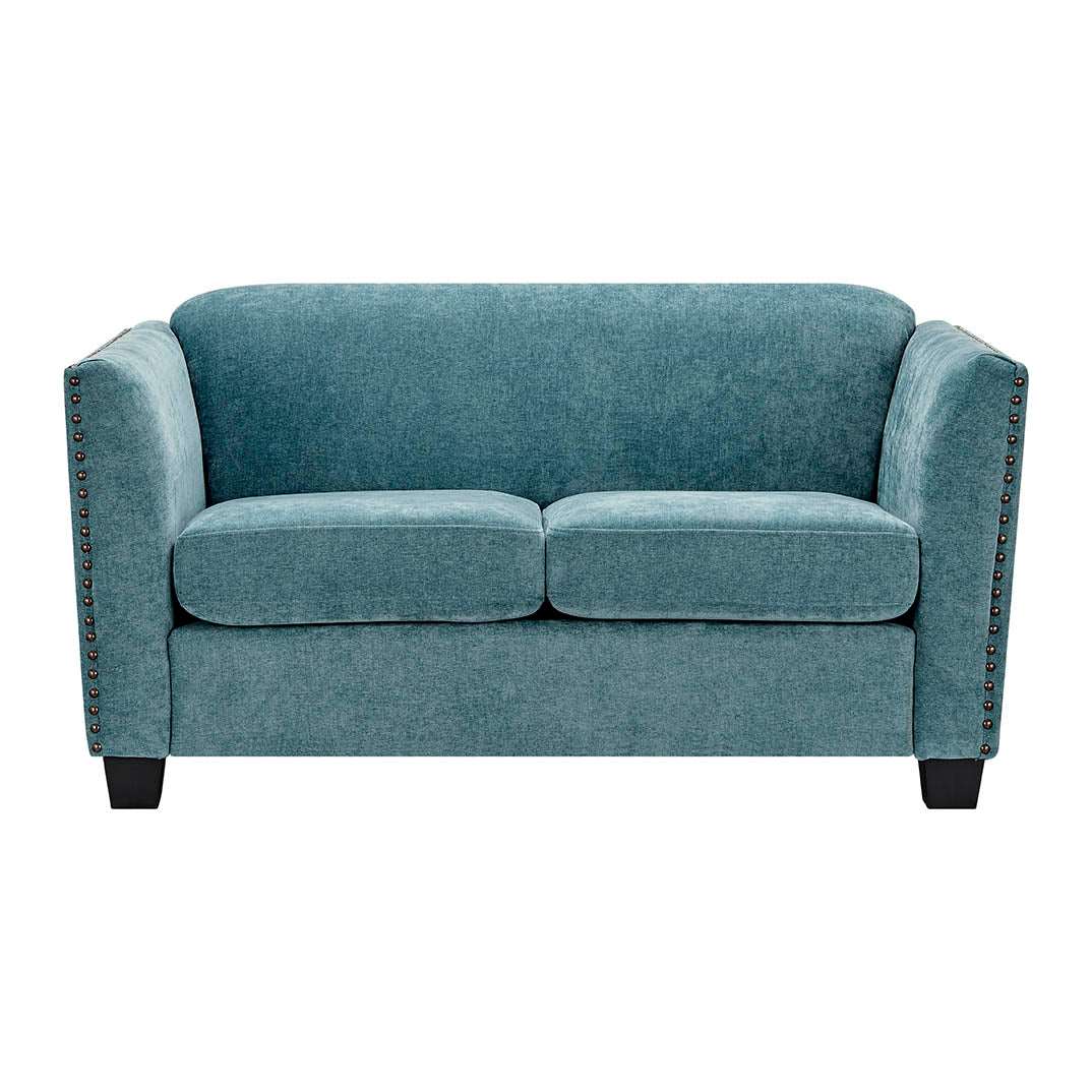 Dawson Studded 2 Seater Teal Sofa