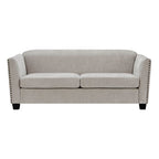 Dawson Studded 3 Seater Cream Sofa