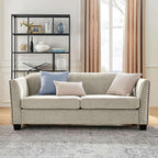 Dawson Studded 3 Seater Cream Sofa