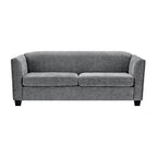 Dawson Studded 3 Seater Grey Sofa