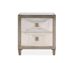 Nova 2 Drawer Silver Grey End Table
