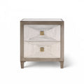 Nova 2 Drawer Silver Grey End Table