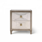 Nova 2 Drawer Silver Grey End Table
