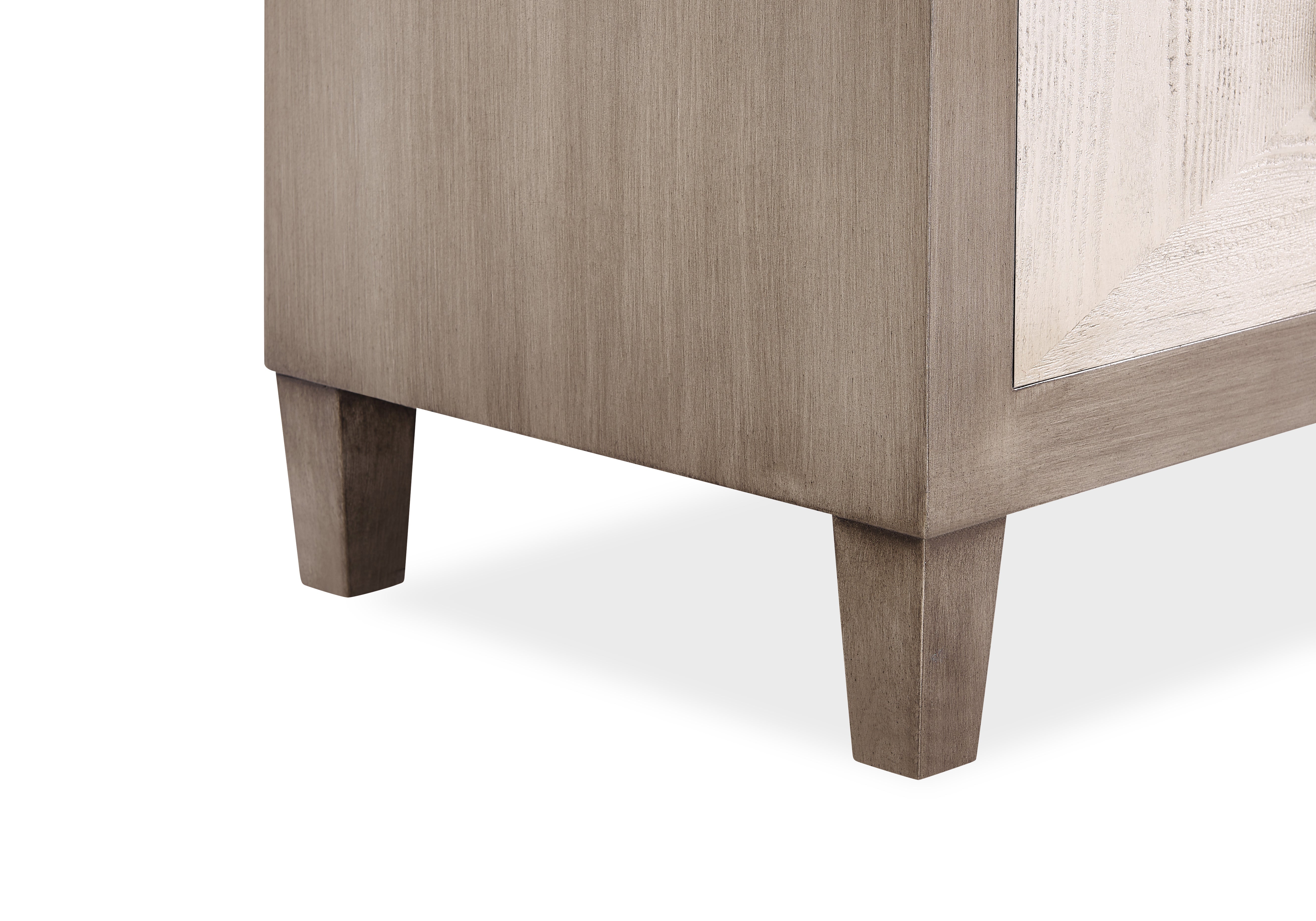 Nova 2 Drawer Silver Grey End Table