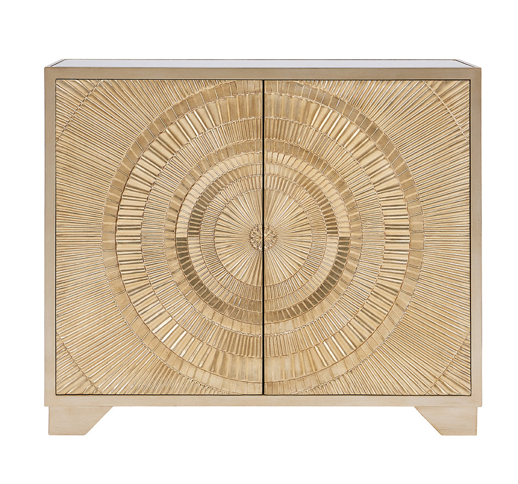 Frenso 2 Door Gold Geometric Chest