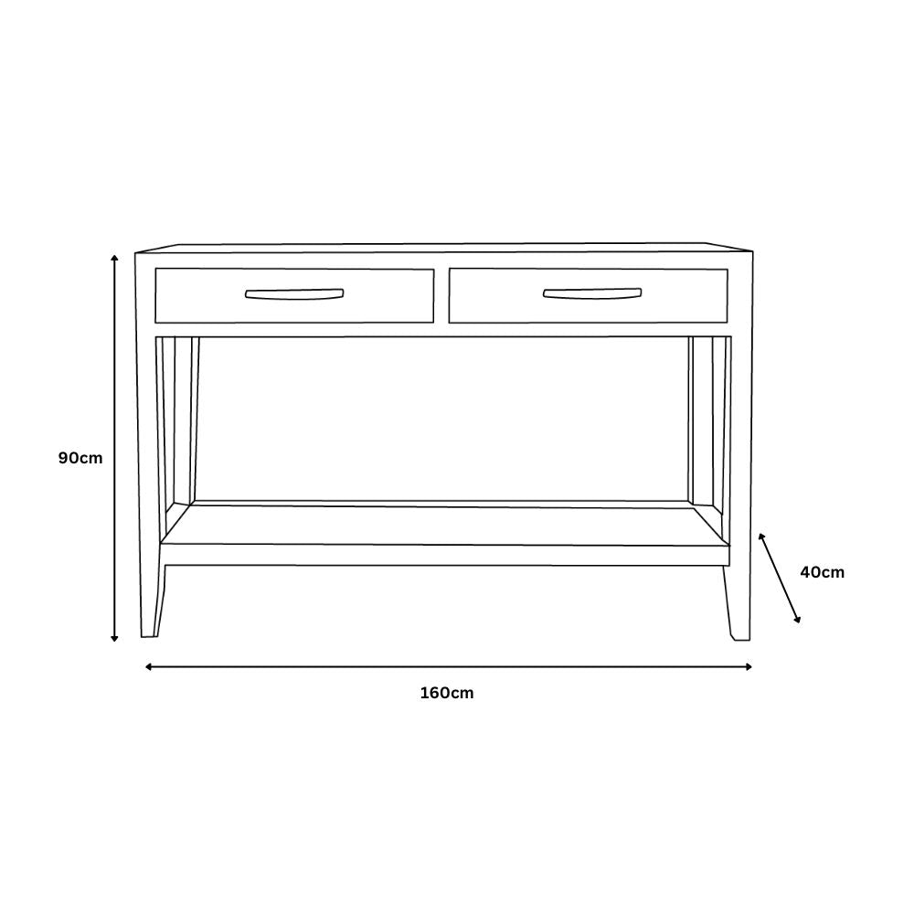 Windermere 2 Drawer Console Table